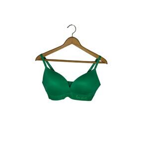 Victoria Secret VS Pink Wear Everywhere Wireless Push-Up Bra Green 36D NWT